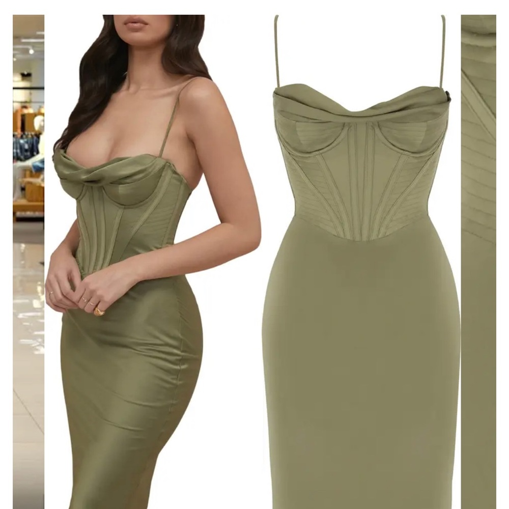Sage Green House of CB Corset Dress